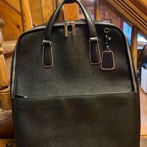 Tumi Olivia Backpack black pebble stone leather. Gently used.